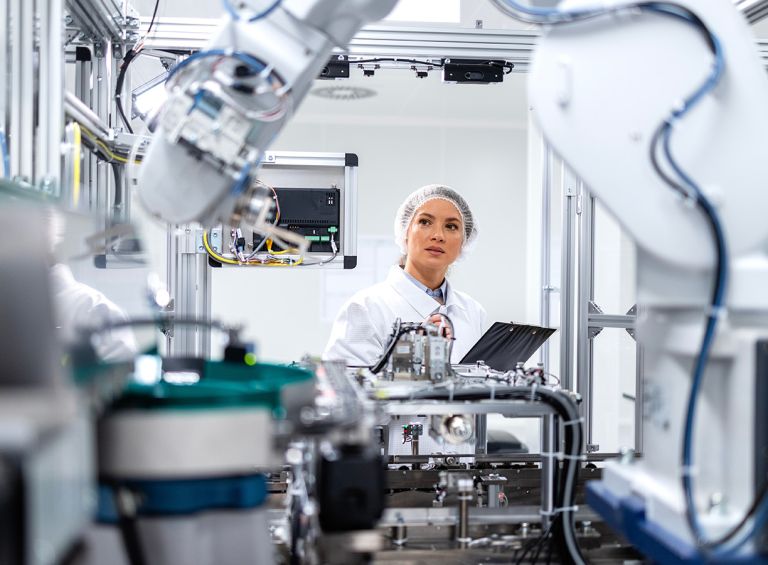 Engineer performing a visual check inspection